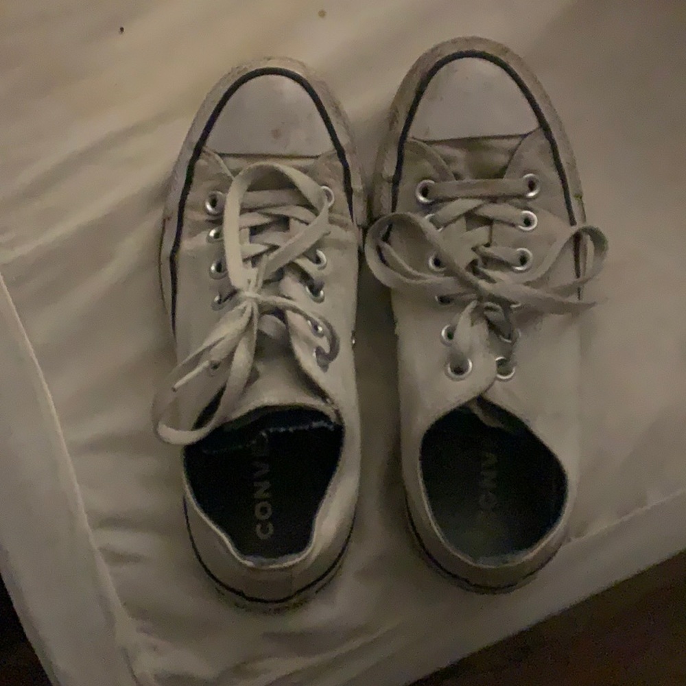 white converse, very worn out